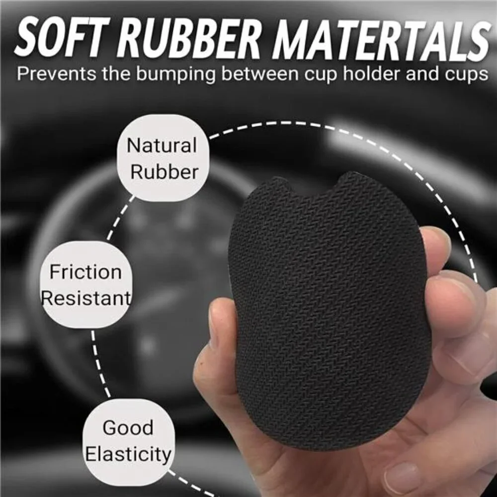 Car Cup Coasters American Flag 2-Pack Cup Holder Anti Slip Rubber Vehicle